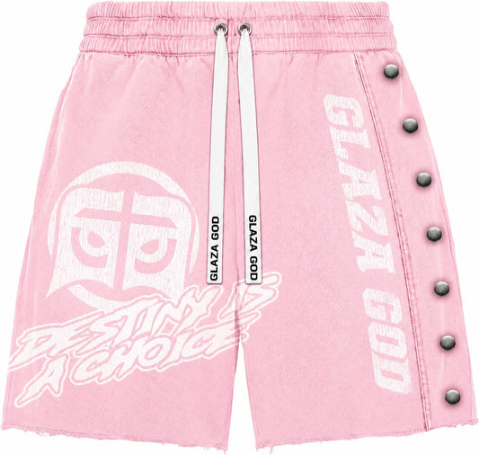 GLAZA GOD Heavyweight French Terry Shorts – ROSE Wash