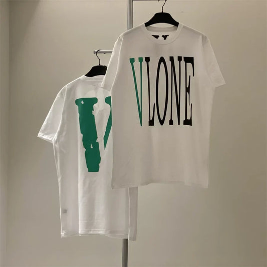 Vlone Classic Logo Graphic T-Shirt - White/Green