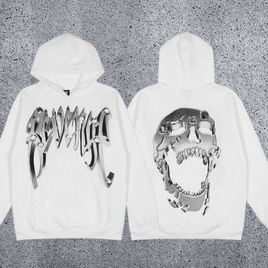 REVENGE Graphic Skull Pullover Hoodie